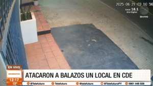 Atacaron a balazos un local en Ciudad del Este