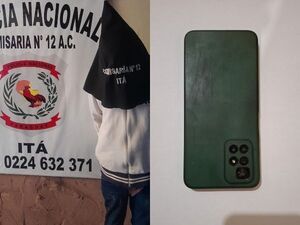 Un muchachón fue apresado tras pillarse que había robado un celular ndaje