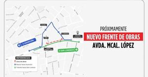 Implementan nuevos desvíos en Fernando de la Mora por avance de obras en Mariscal López