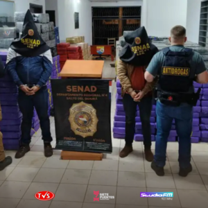 IMPUTAN A DOS PERSONAS POR TRÁFICO DE 13 TONELADAS DE MARIHUANA EN KATUETÉ - «TVS DIGITAL»
