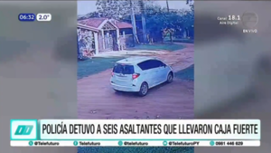 Tras una persecución la policía detuvo a seis asaltantes que llevaron una caja fuerte