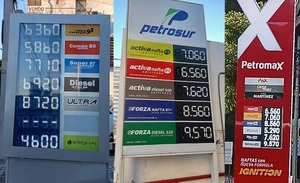 Suben precios del combustible en emblemas privados