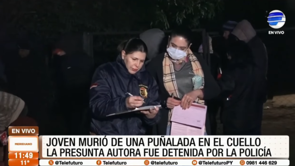 Joven murió de una puñalada en el cuello