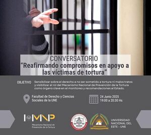 Conversatorio en la UNE busca visibilizar y apoyar a víctimas de tortura