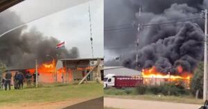 La Nación / Comisaría de Filadelfia queda en ruinas tras voraz incendio