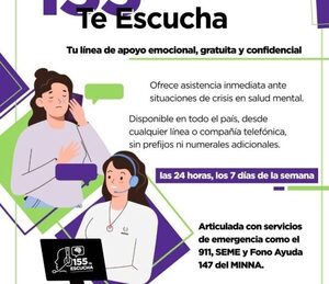 No estás solo: habilitan línea telefónica 155 para asistencia gratuita y confidencial en crisis de salud mental