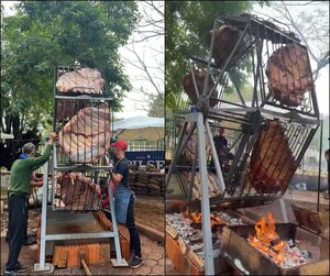 Grupo de amigos crea una “rueda gigante” para cocción de costillares - La Clave