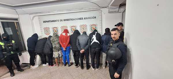 Detienen a miembros de bandas criminales en la Chacarita