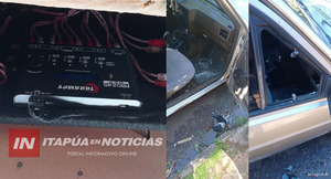 TORTOLEROS HURTARON EQUIPO DE SONIDO DEL INTERIOR DE UN VEHÍCULO