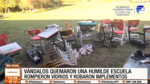 Vándalos quemaron una humilde escuela en Areguá