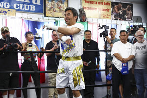 Versus / Pacquiao con "hambre" en su regreso tras cuatro años de ausencia