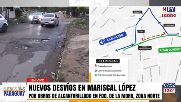 Nuevo desvío por obras en avenida Mcal. López pero preocupa mal estado de calles alternativas