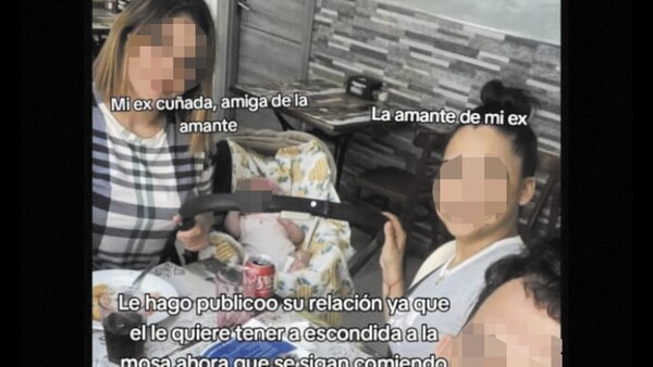 Se veía a escondidas con otra, la titu los pilló y los escrachó