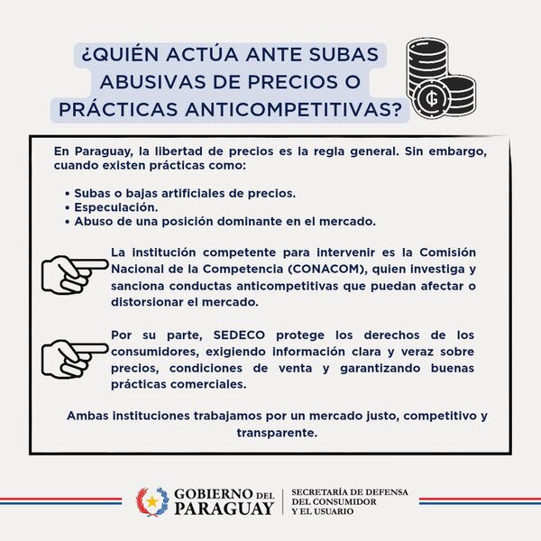 Sedeco aclara su rol frente a la regulación de precios en Paraguay - La Clave
