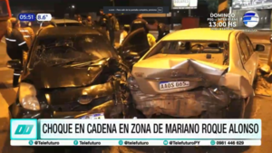 Choque en cadena en la ciudad de Mariano Roque Alonso