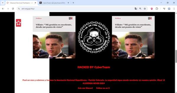 Hackers vuelven a atacar y se burlan de Villate: así responde el ministro - Nacionales - ABC Color