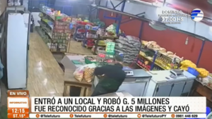Detuvieron a presunto ladrón que robó G. 5 millones de local en Capiatá
