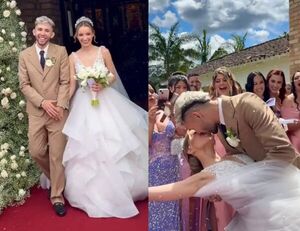 (VIDEO). Mirá lo que fue la boda religiosa de La Joya y Melissa en Colombia