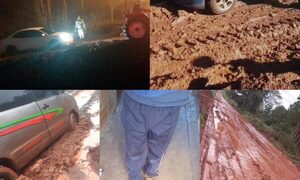 Vecinos del Km 12 Monday denuncian abandono: camino a planta asfáltica está intransitable