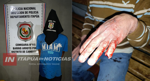 HOMBRE ES DETENIDO POR SUPUESTAMENTE AGREDIR A SU PADRE EN CAMBYRETÁ