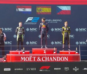 Orgullo guaraní: Duerksen culminó segundo en la sprint de la F2 en Austria - trece