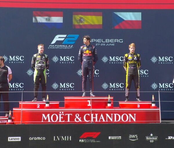 Orgullo guaraní: Duerksen culminó segundo en la sprint de la F2 en Austria - trece