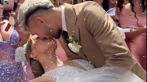 Julio Enciso cumplió su sueño: se casó por iglesia con Melissa Cardona en Colombia