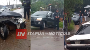 MÚLTIPLE CHOQUE VEHICULAR DEJÓ IMPORTANTES DAÑOS MATERIALES 