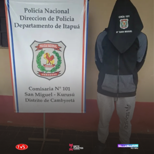 RECUPERAN PARTES DE MOTO ROBADA Y DETIENEN A JOVEN EN CAMBYRETÁ - «TVS DIGITAL»