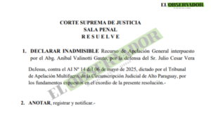 Sala Penal confirma Juez en causa al exintendente de Fuerte Olimpo, Sergio Rubén Cuéllar  - El Observador