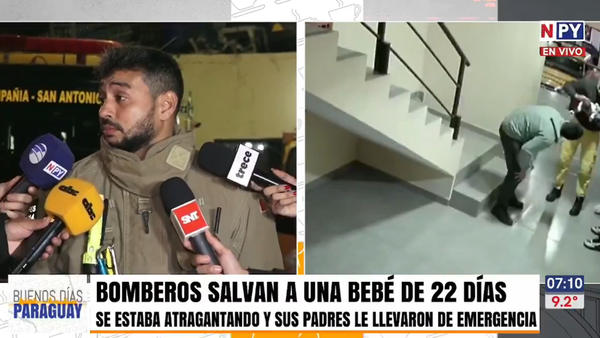 ¡Héroe sin capa! Bombero salva a una beba tras broncoaspiración