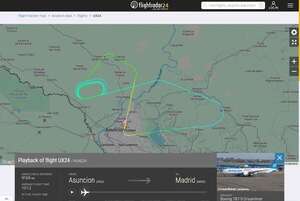 Avión que partió rumbo a Madrid tuvo que retornar por problemas técnicos - Nacionales - ABC Color