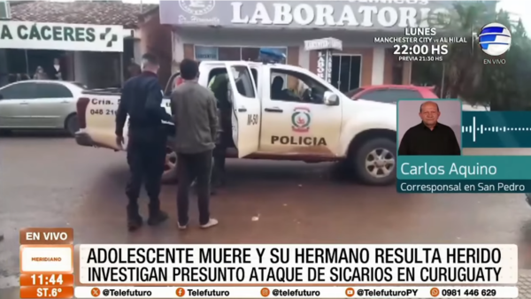 Adolescente muere y su hermano resulta herido en presunto ataque de sicarios