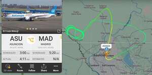 Otro intento fallido: avión con destino a Madrid volvió al Silvio Pettirossi - Nacionales - ABC Color