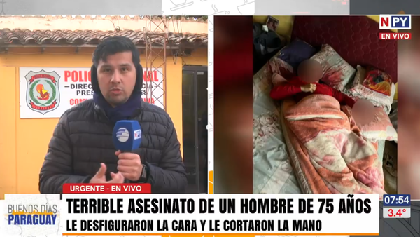 Salvaje asesinato de un adulto mayor: le desfiguraron la cara y le cortaron la mano en Nanawa