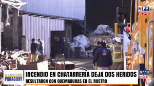 Incendio y explosión en chatarreria deja dos heridos en Puerto Pabla