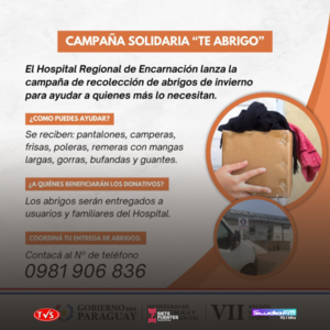 HRE IMPULSA SU CAMPAÑA “TE ABRIGO 2025” PARA APOYAR A PACIENTES EN INVIERNO - «TVS DIGITAL»