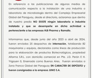 Aclaran que no existe laboratorio de fentanilo operando en complejo empresarial