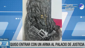 Abogado quiso ingresar al Palacio de Justicia con un arma