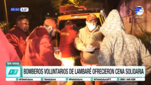 Bomberos voluntarios de Lambaré ofrecieron cena solidaria
