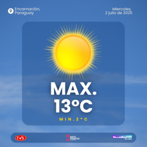 FRÍO INTENSO PERSISTE EN PARAGUAY CON TEMPERATURAS QUE ALCANZAN LOS 0° - «TVS DIGITAL»