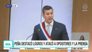 Santiago Peña destacó logros y atacó a opositores y la prensa
