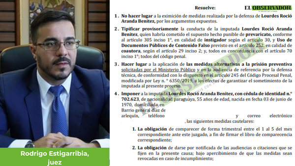Mafia de los pagarés: Otorgan medidas alternativas para abogada de Aureus S.A    - El Observador