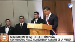 Resumen del segundo informe de gestión de Santiago Peña