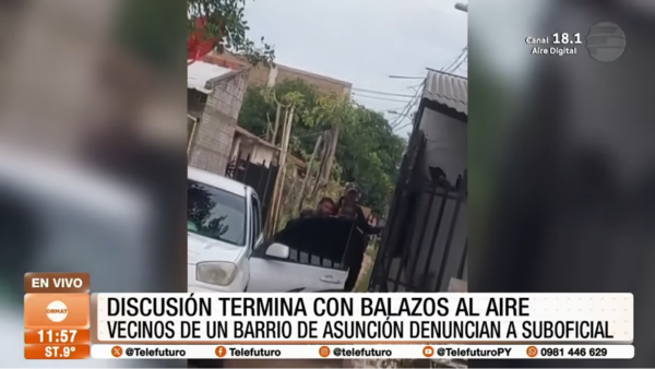 Denuncian a suboficial de Policía por realizar disparos al aire