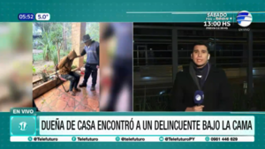 Dueña de casa encontró a un delincuente armado bajo su cama