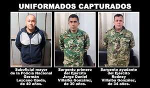 Capturan a un policía, dos militares y dos civiles en operación Barret contra el grupo de Macho - Policiales - ABC Color