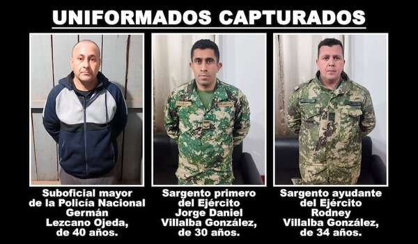 Capturan a un policía, dos militares y dos civiles en operación Barret contra el grupo de Macho - Policiales - ABC Color