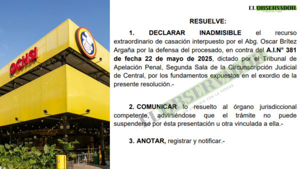 Declaran inadmisible casación de representante de Ochsi - El Observador