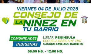 Consejo de la Niñez de Franco llega a comunidad indígena con múltiples servicios
